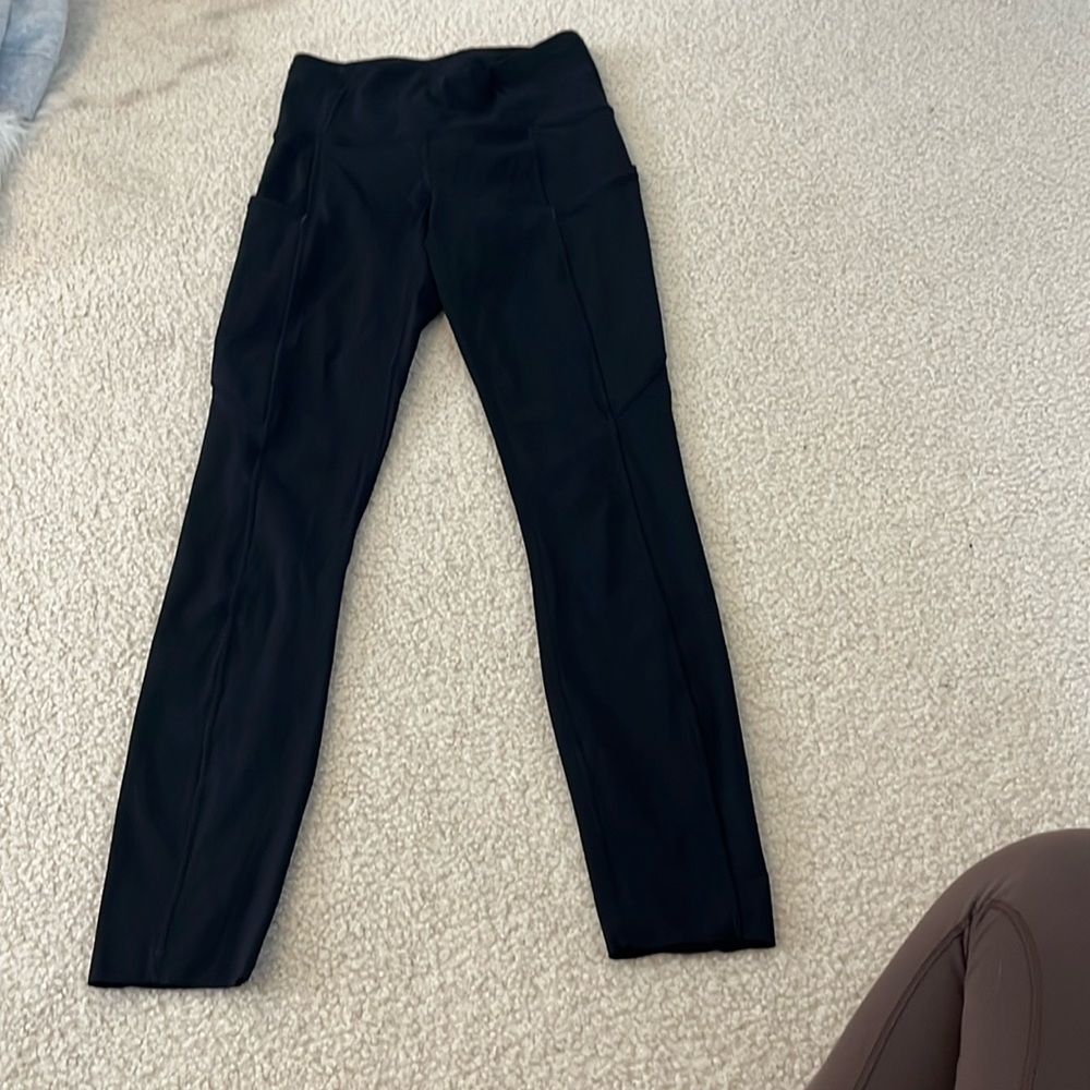 Lululemon 25’ black leggings, size 0,
